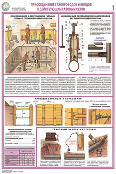 ПС22 Безопасность работ в газовом хозяйстве (бумага, А2, 4 листа) - Плакаты - Газоопасные работы - Магазин охраны труда ohranatruda-shop.ru